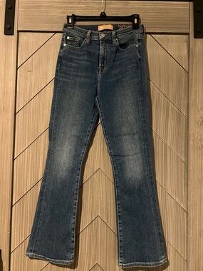 7 For All Mankind Indigo Flare Wide-Leg Jeans